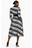 Robe Africaine Chic noir et blanc | Coupe Classique